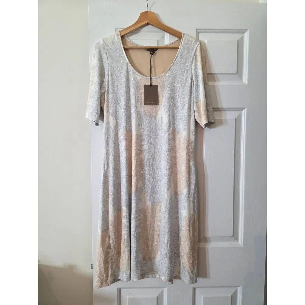 NWT Tommy BahamaโPineapple Paisley Jersey Dress L